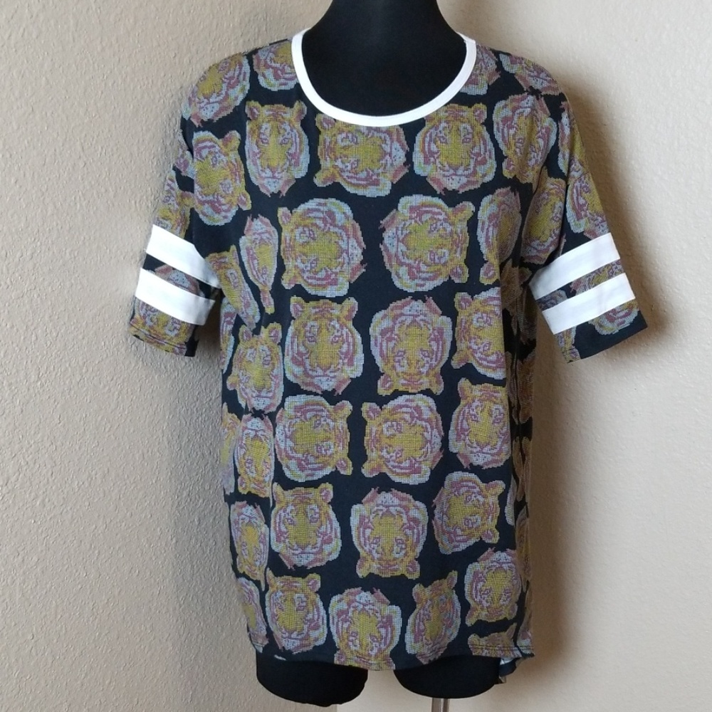 Rare Lularoe Irma Tiger Print Tunic Sporty Top